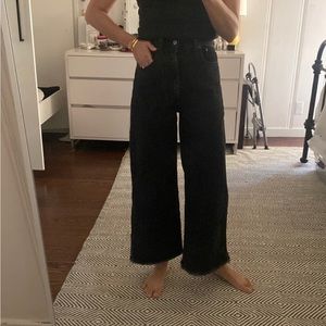 Abercrombie & Fitch wide leg high rise jeans